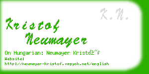 kristof neumayer business card